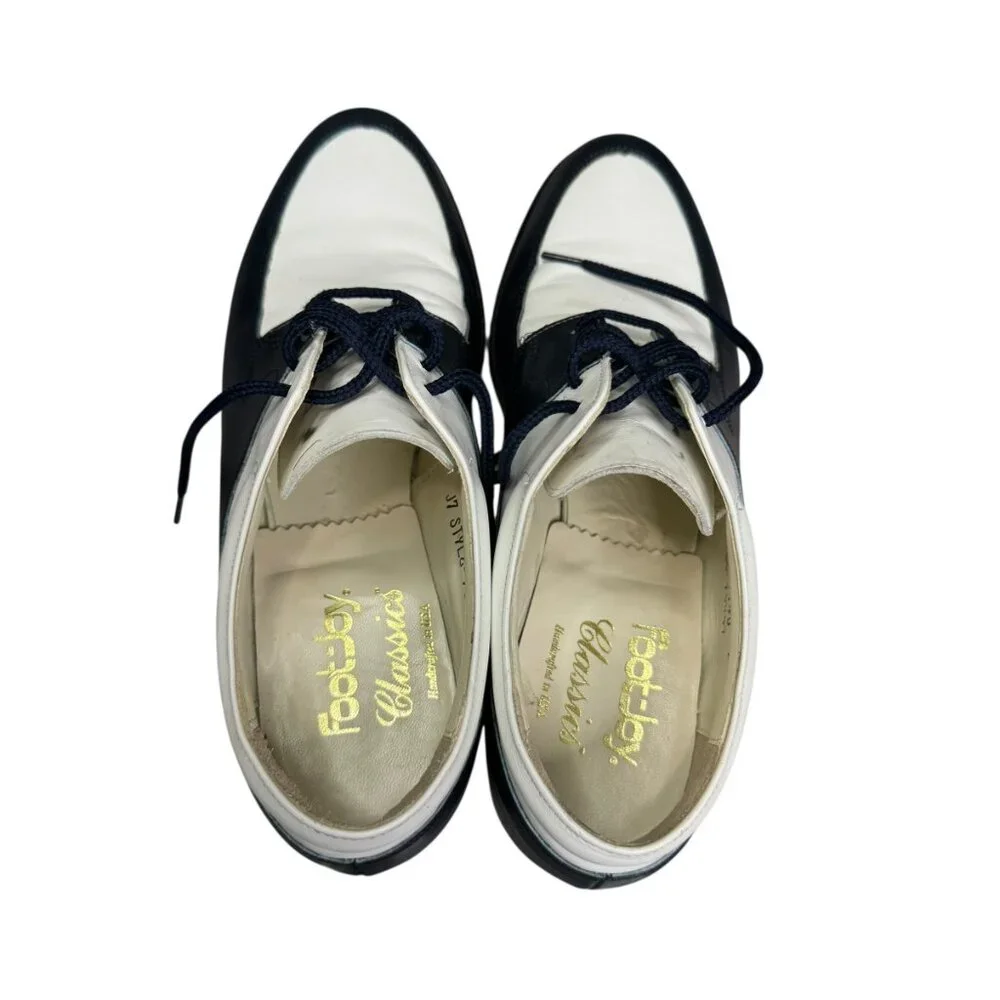 FootJoy Classics Women's Golf Shoes 7A – USA-Made Saddle Oxfords with Soft Spike
